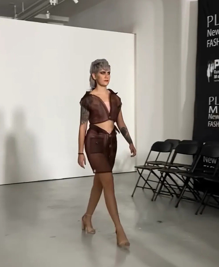Transparent 2-Piece Skirt Set