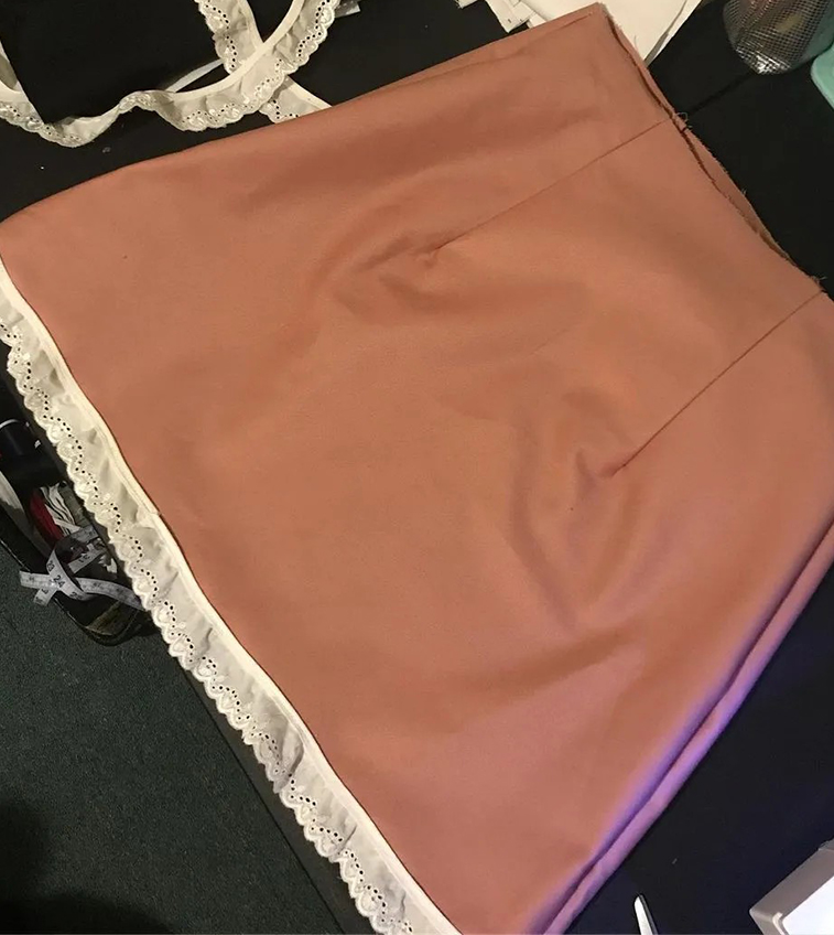 Lace Trim Mini Skirt - Image 9