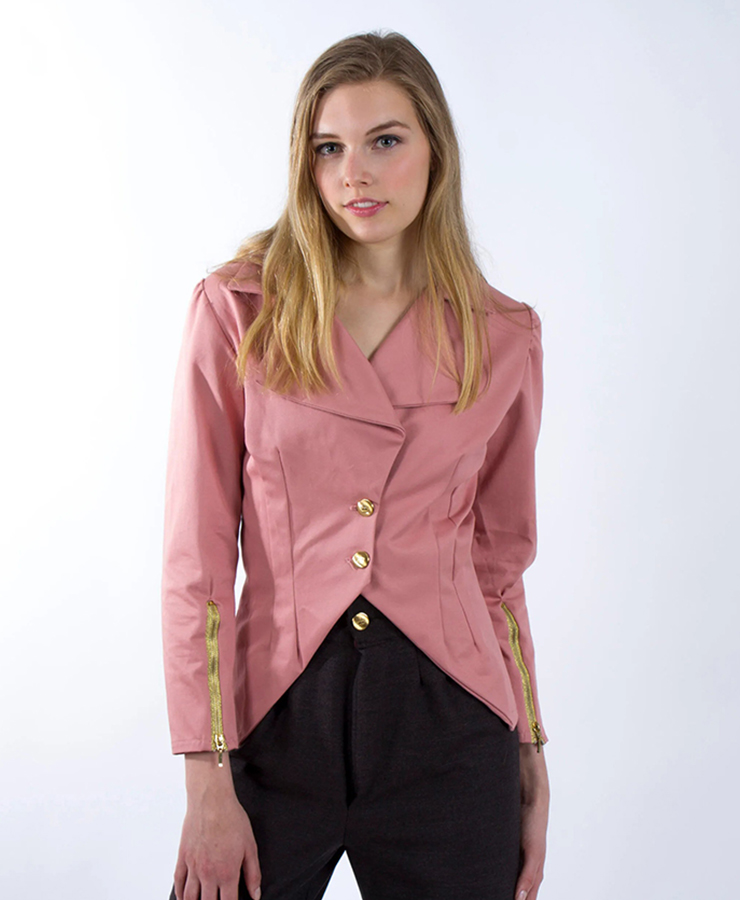 Corset-Back Blazer